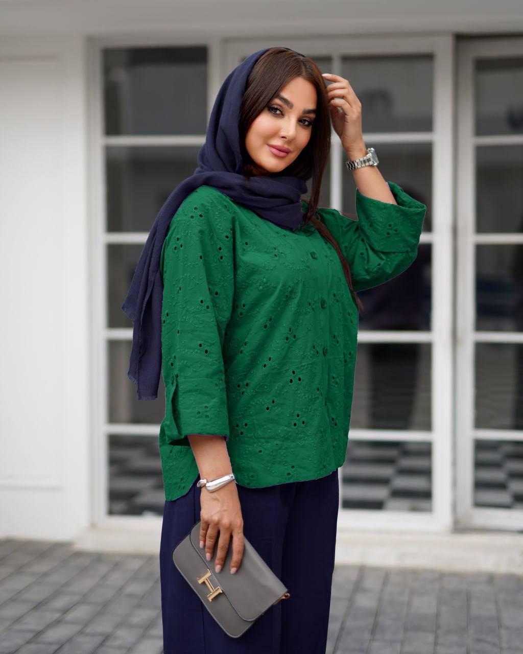 شومیز خنک مانتویی اسنپ پی
